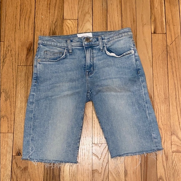 Current Elliott SAMPLE Bermuda cropped jean shorts - Picture 4 of 8